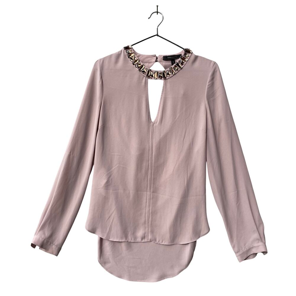 BCBGMAXAZRIA FRANCES EMBELLISHED NECK - SIZE XS